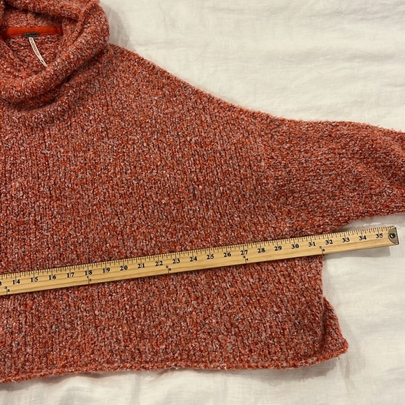 NWT Free People BFF Cowl Neck Sweater Scarlet Flame SZ medium - Picture 6 of 7